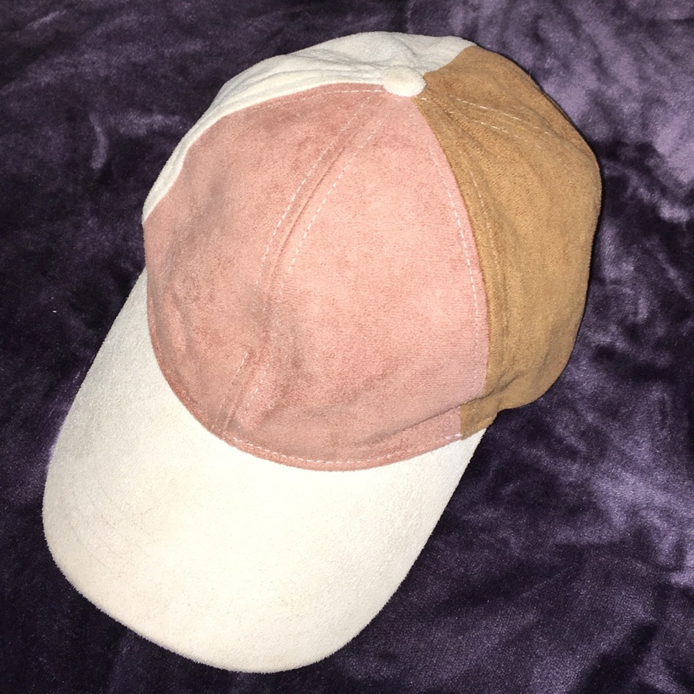 Express Faux Suede Colorblock Baseball Hat